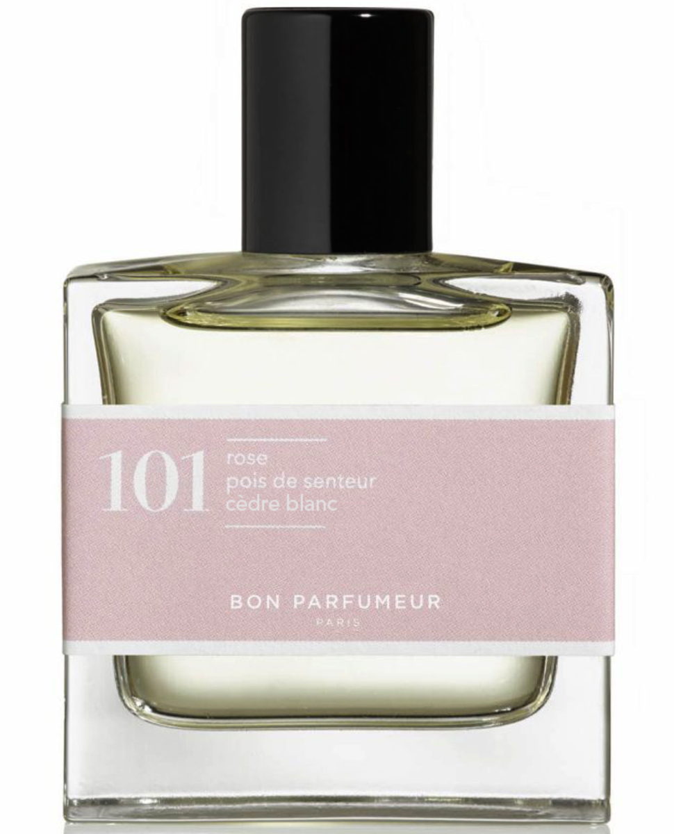 101 rose, sweet pea, white cedar Bon Parfumeur
